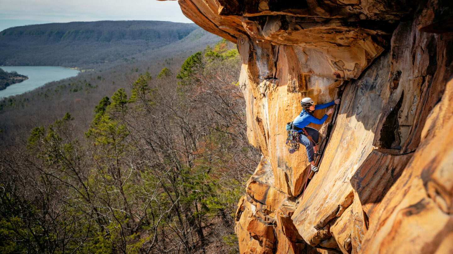 Chattanooga is known as some of the best climbing in the country, where sandstone reigns supreme.