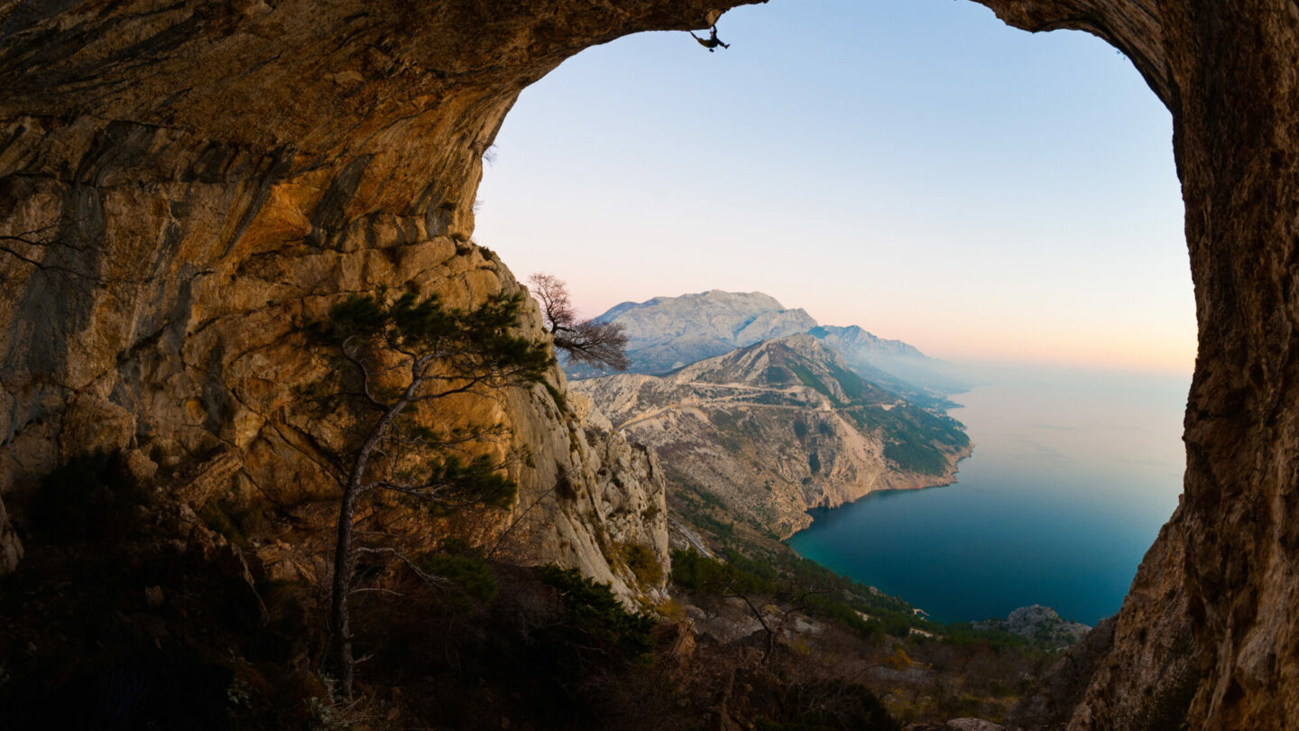 Slovenian ace, Jernej Kruder, in Croatia’s hardest route Dugi rat (9a+) near Omiš.