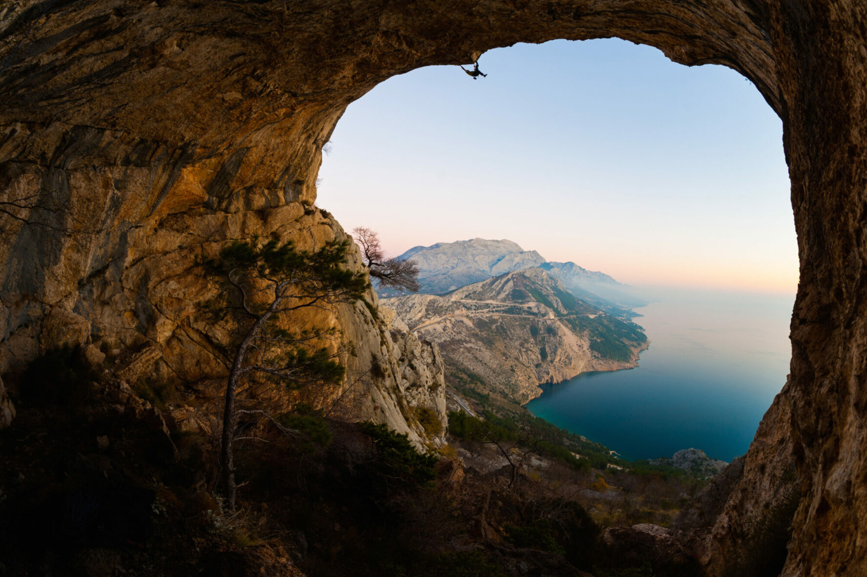 Slovenian ace, Jernej Kruder, in Croatia’s hardest route Dugi rat (9a+) near Omiš.