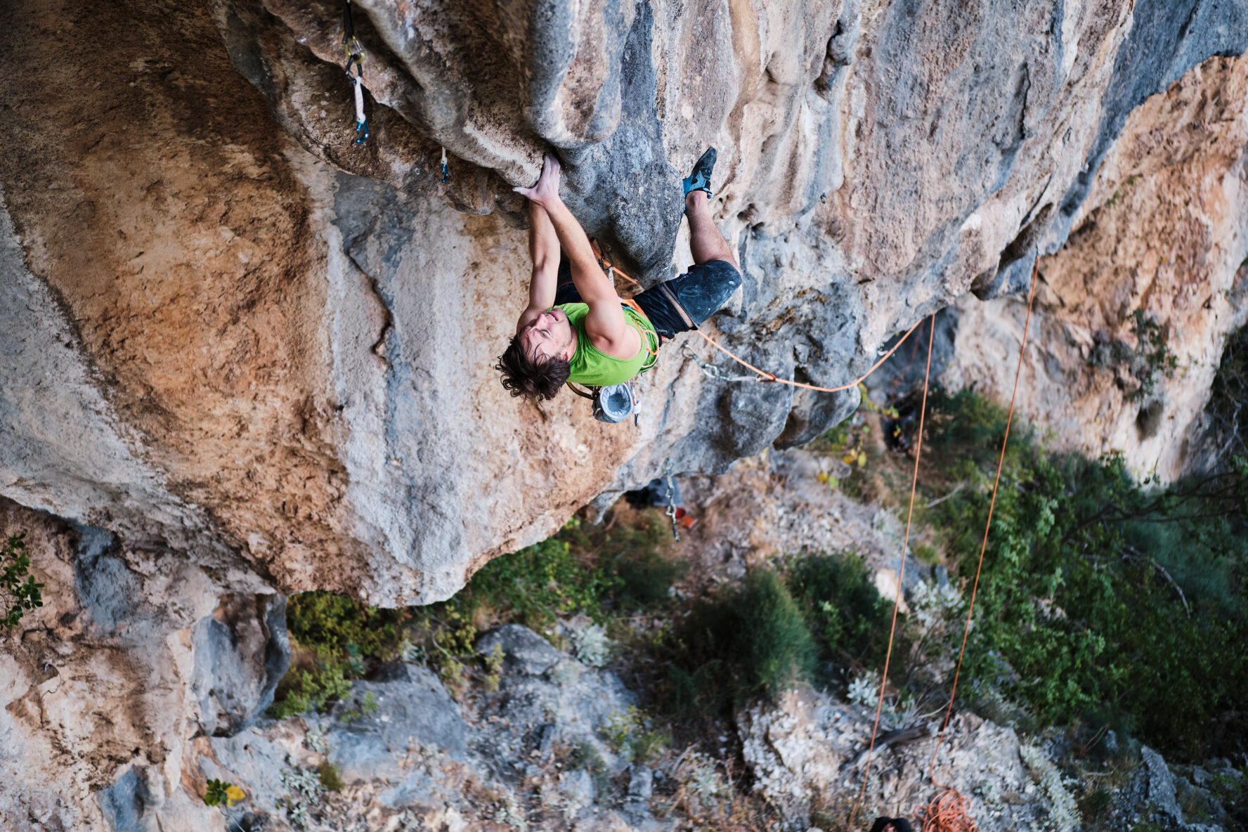 A crazy 50m 8b+ tufa line.