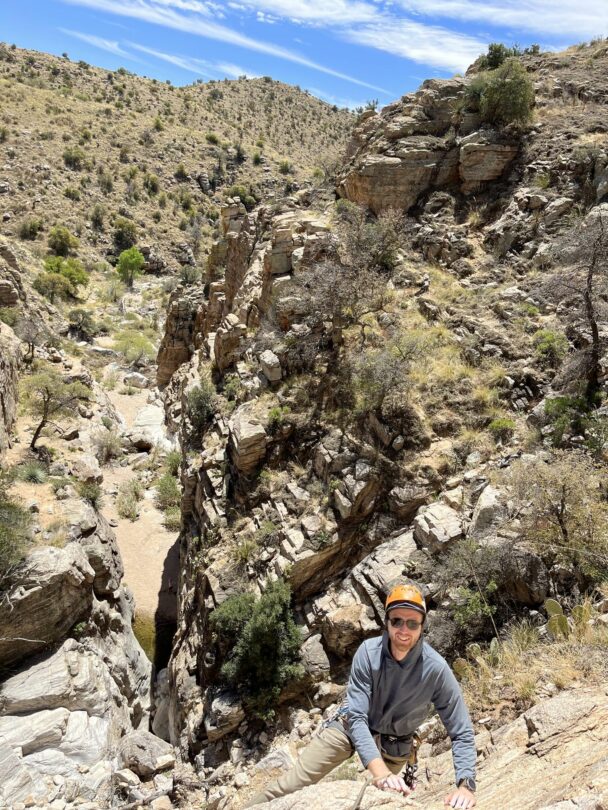 Rock climbing on Mt. Lemmon.