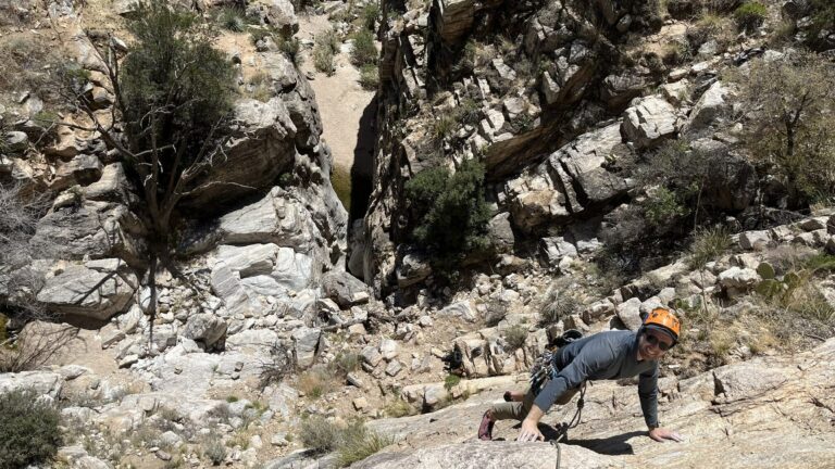 Rock climbing on Mt. Lemmon.
