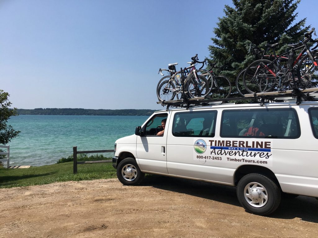 Van by Lake Superior.