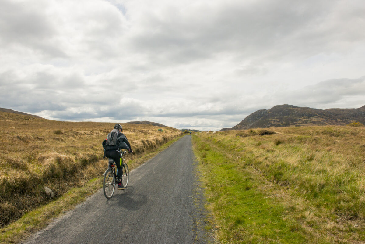 Cycling tour along the Guinness Way near Dublin, Ireland.
