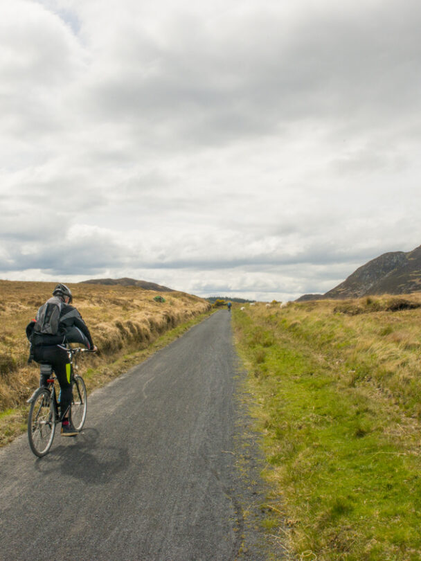 Cycling tour along the Guinness Way near Dublin, Ireland.
