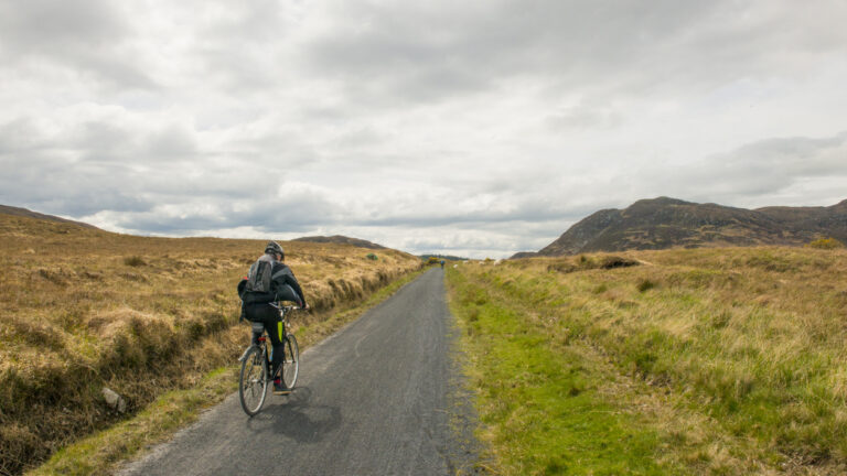 Cycling tour along the Guinness Way near Dublin, Ireland.