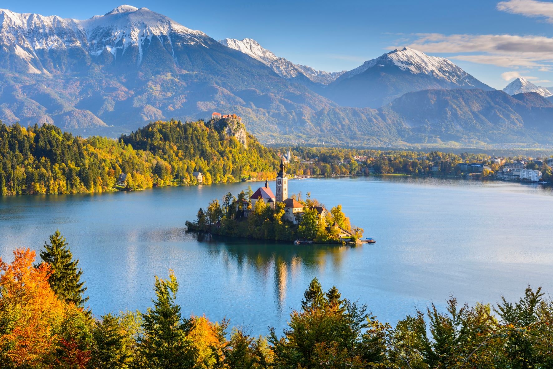 Lake Bled in Slovenia.