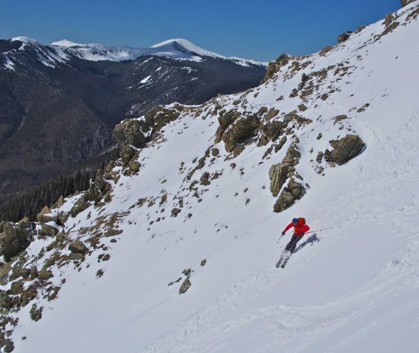Backcountry skiing in Northern New Mexico.