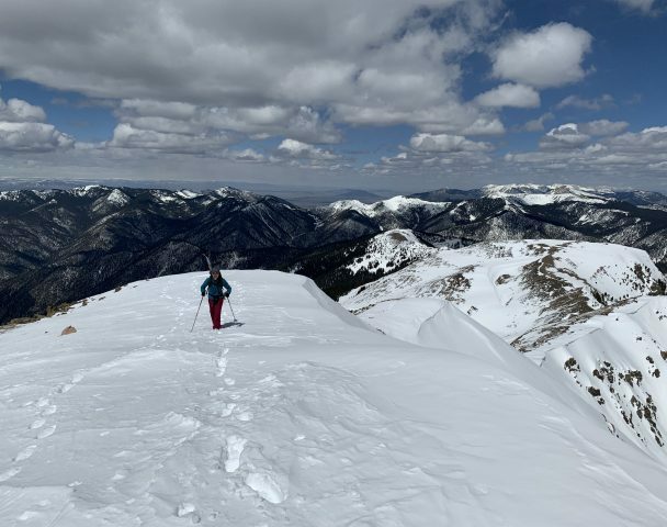 Backcountry skiing in Northern New Mexico.