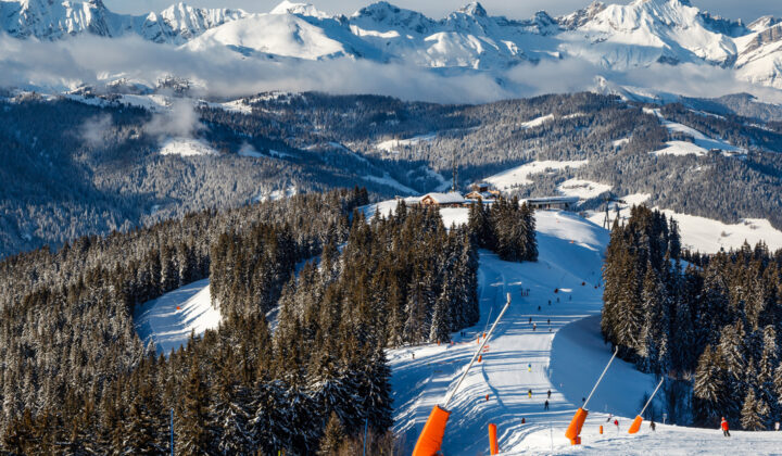 A ski resort in the French village of Megeve.