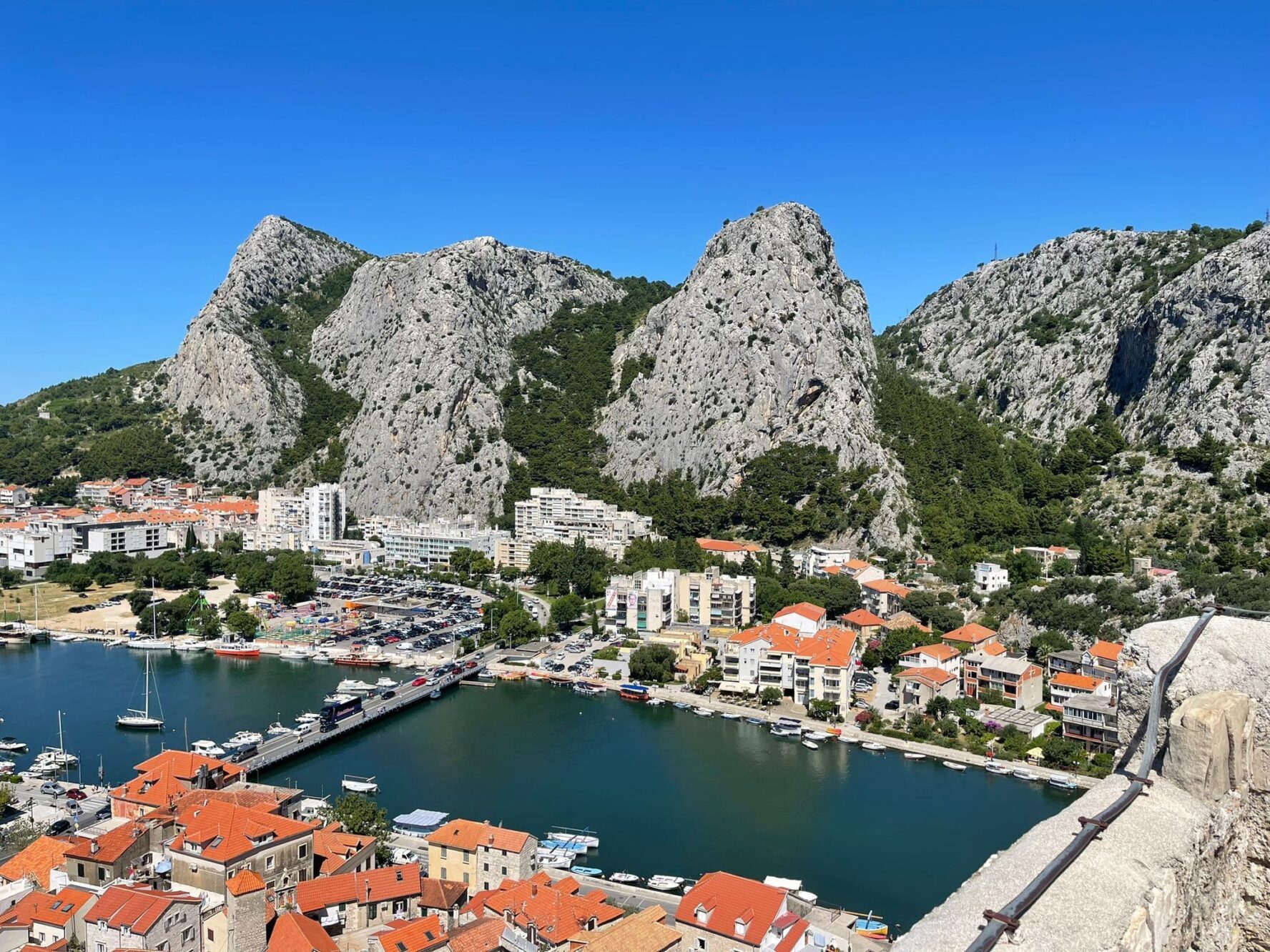 Aerial view of Omis