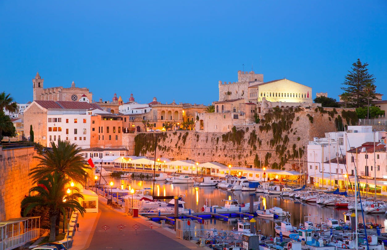 Marina in Ciutadella in Menorca