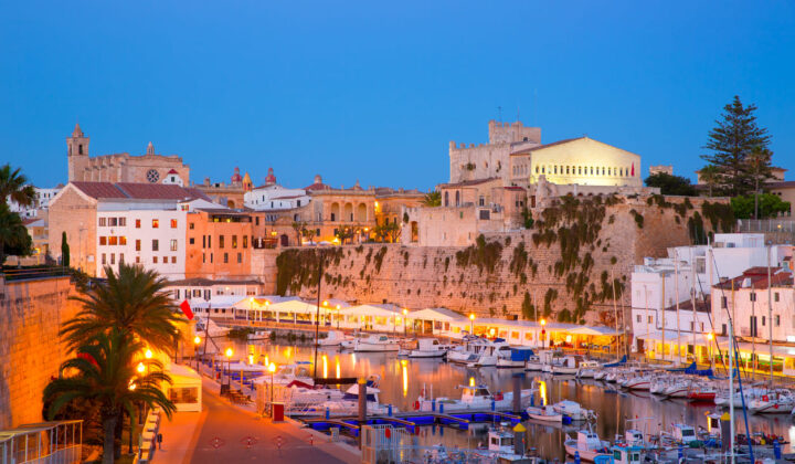 Marina in Ciutadella in Menorca